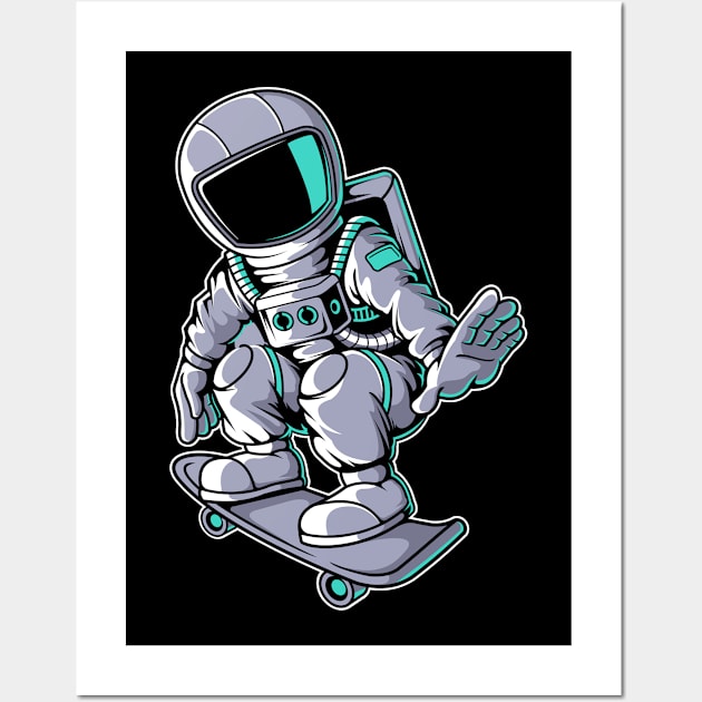 Astronaut Skater Wall Art by ArtisticParadigms